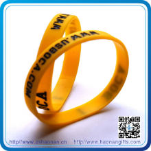 Import China Products Advertising Gifts Custom Silicone Bracelets (HN-SB-0090)